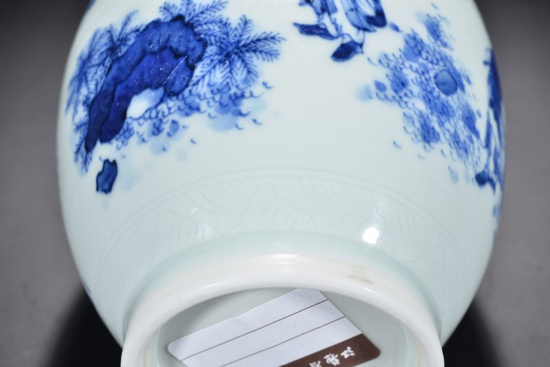 明 青花人物故事图莲子罐 - 图10
