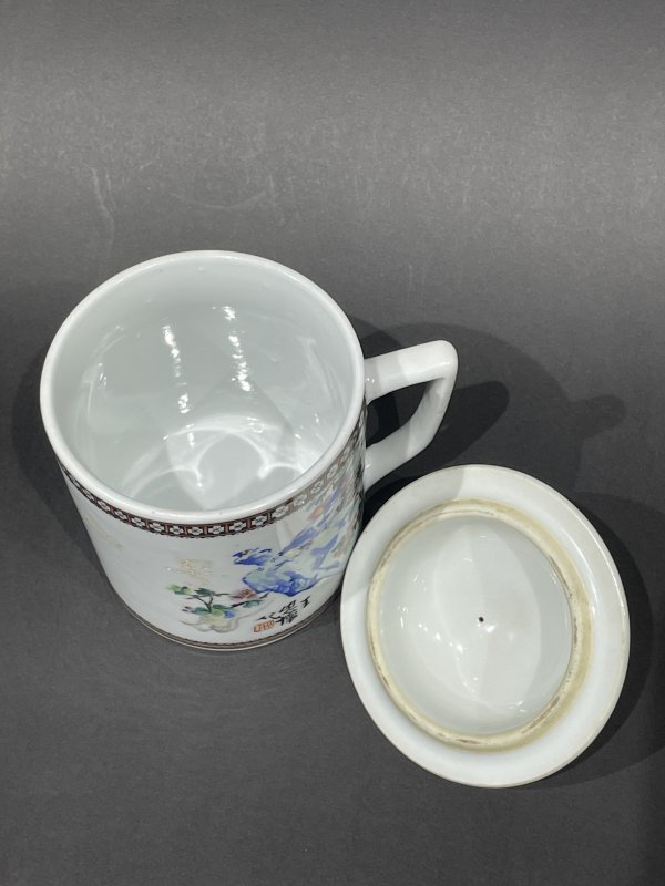 解放初 王恩怀绘花鸟把杯 - 图6