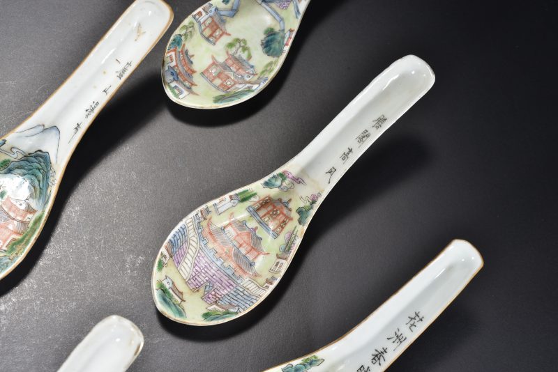 清 粉彩十景汤匙（10件） - 图21