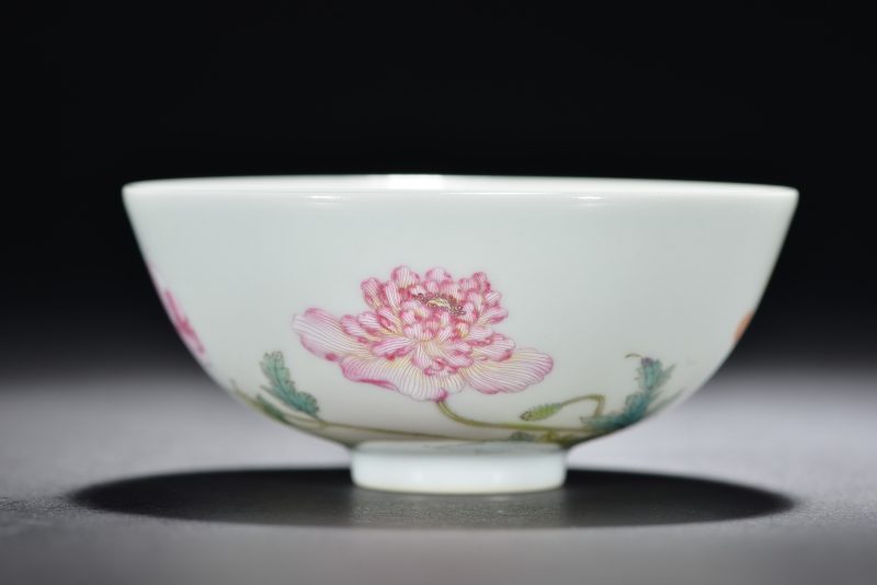 清 粉彩虞美人图茶圆 - 图3