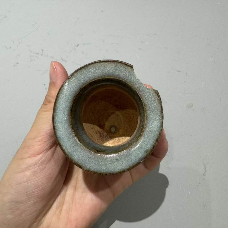 明代 钧窑天蓝釉三足炉 - 图5