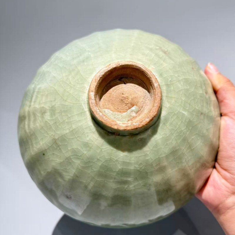明代 龙泉窑青釉莲瓣碗 - 图7