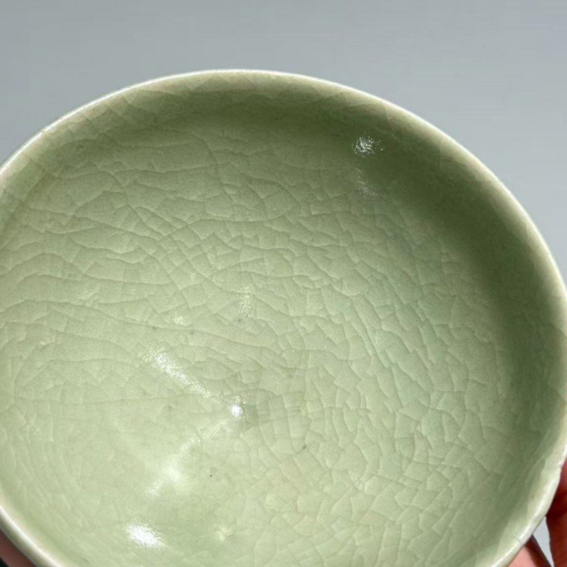 明代 龙泉窑青釉莲瓣碗 - 图4