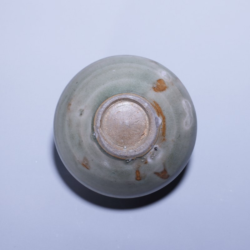 明代 青釉弦纹罐 - 图3