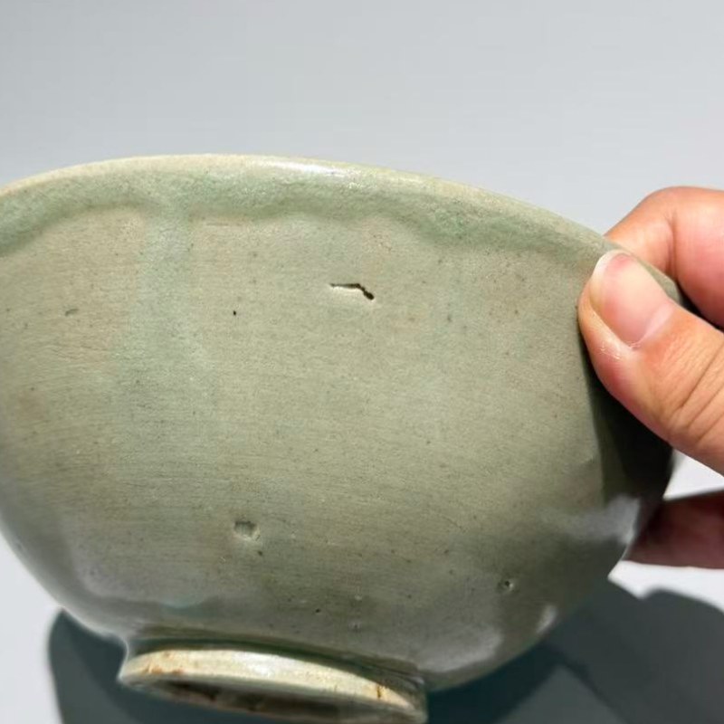 明代 龙泉窑青釉刻花碗 - 图6