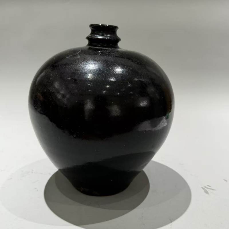 明代 黑釉嘟噜瓶 - 图4