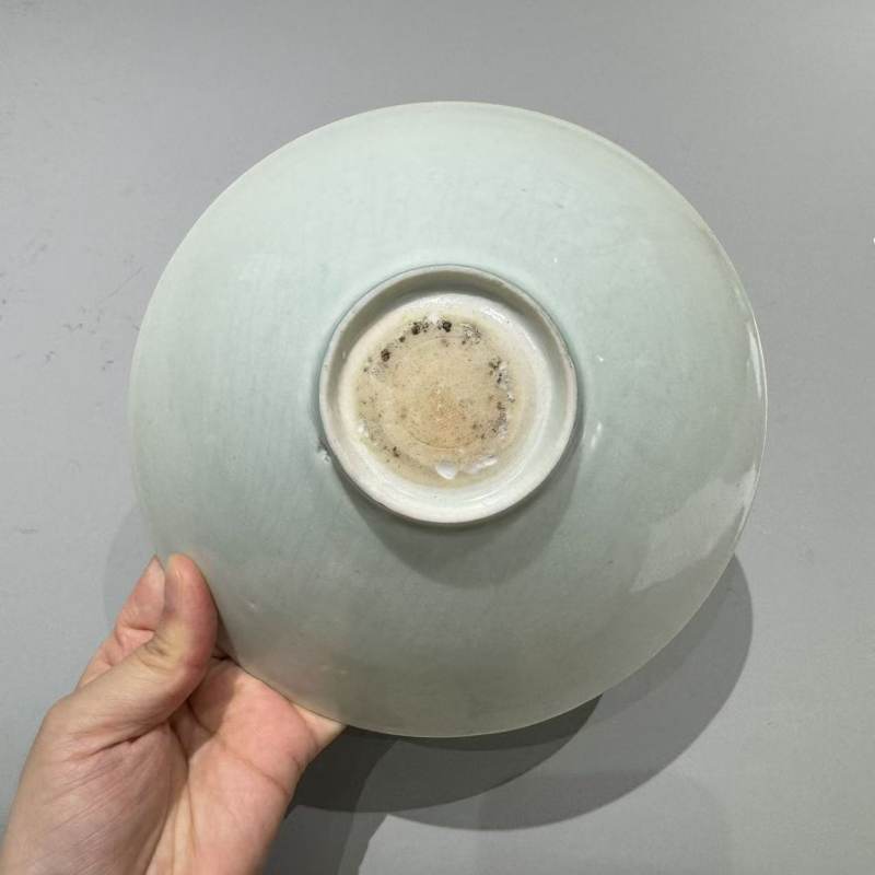 明代 青白釉栀子花纹斗笠碗 - 图6