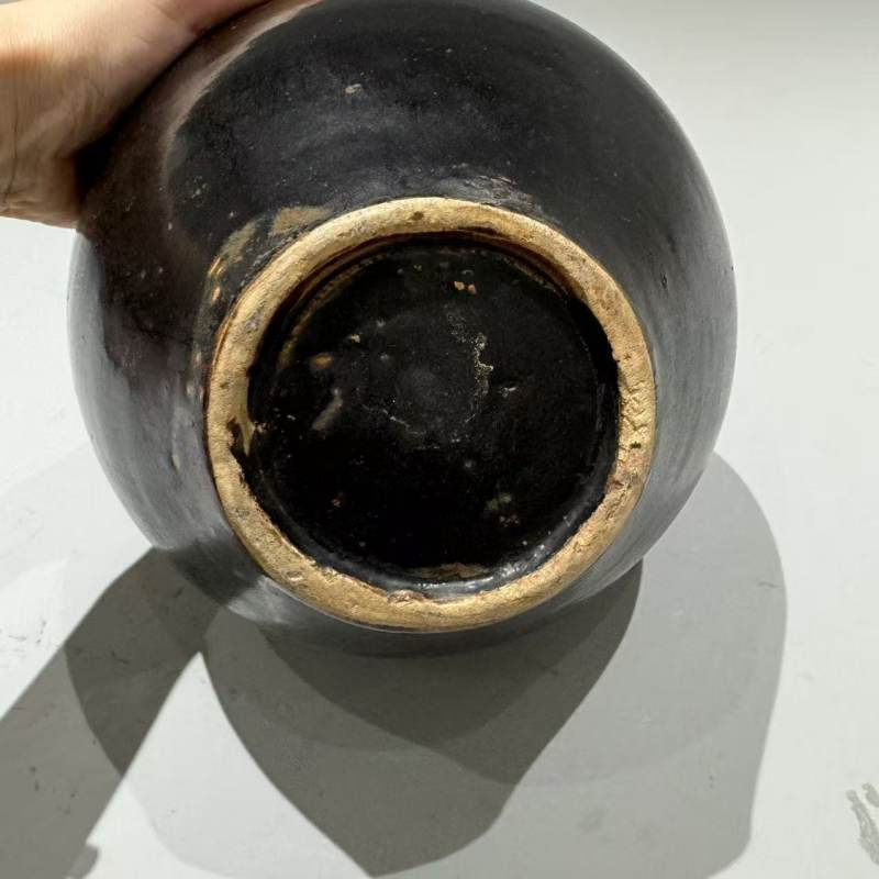 明代 黑釉嘟噜瓶 - 图5