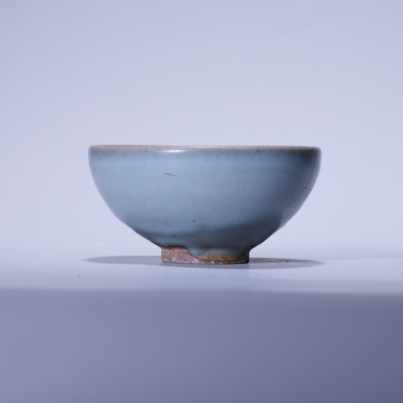 明代 钧窑天蓝釉泡泡盏 - 图2