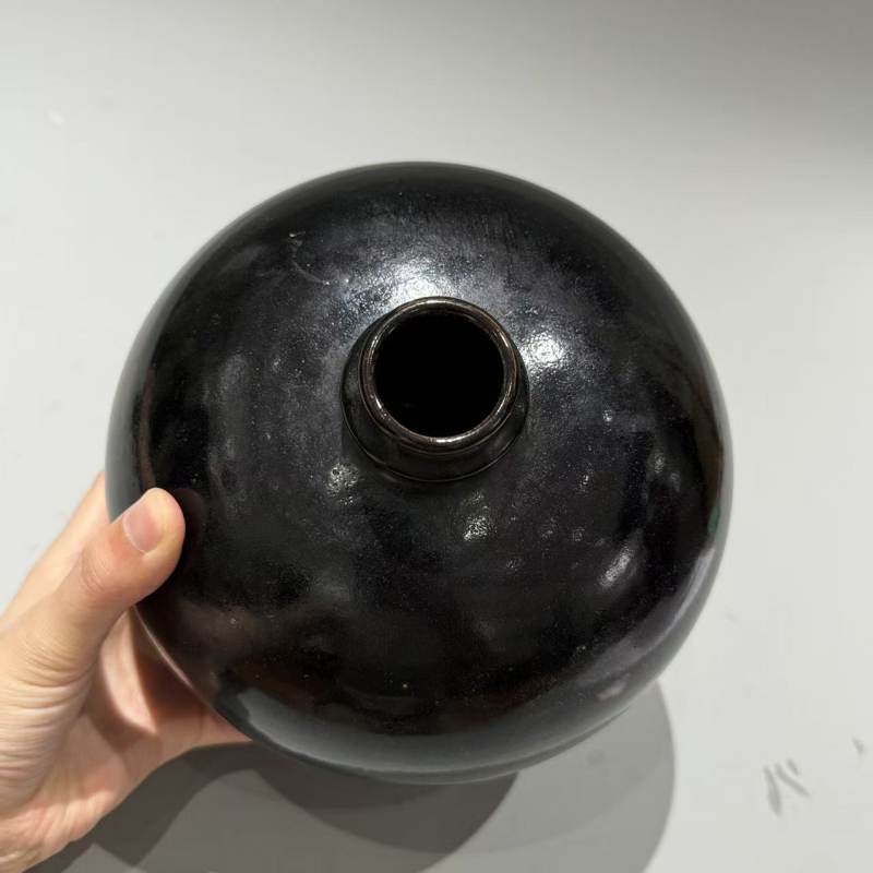 明代 黑釉嘟噜瓶 - 图6