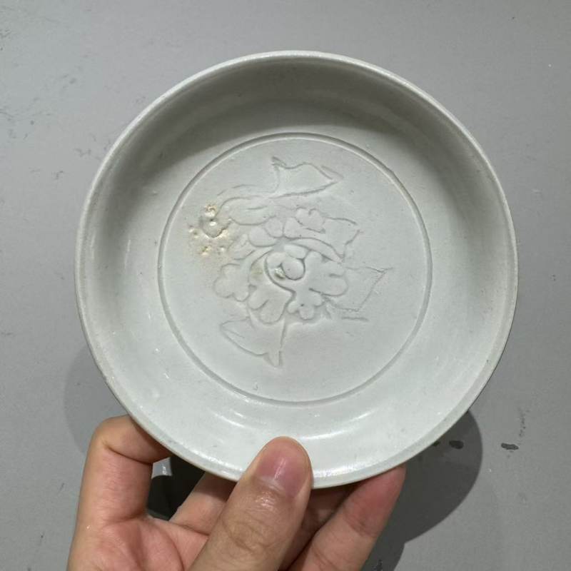 明代 青白釉刻花洗 - 图6