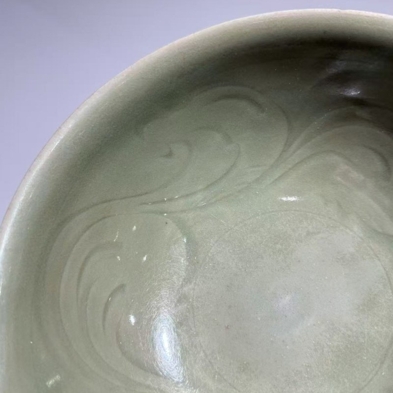 明代 龙泉窑青釉刻花碗 - 图4