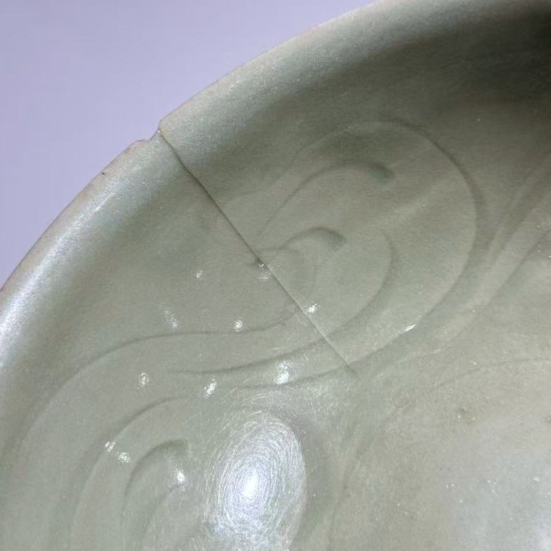 明代 龙泉窑青釉刻花碗 - 图5