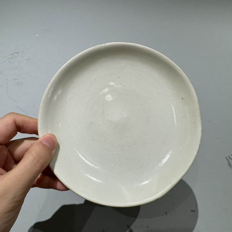 明代 白釉盘 - 图4