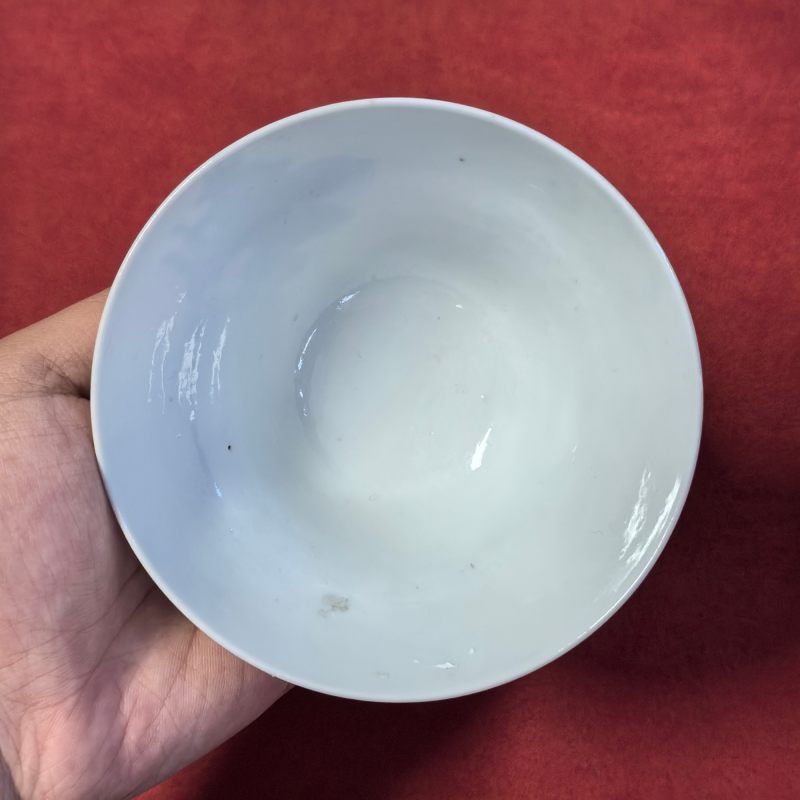 清晚期 青花仙人乘槎折腰碗 - 图7