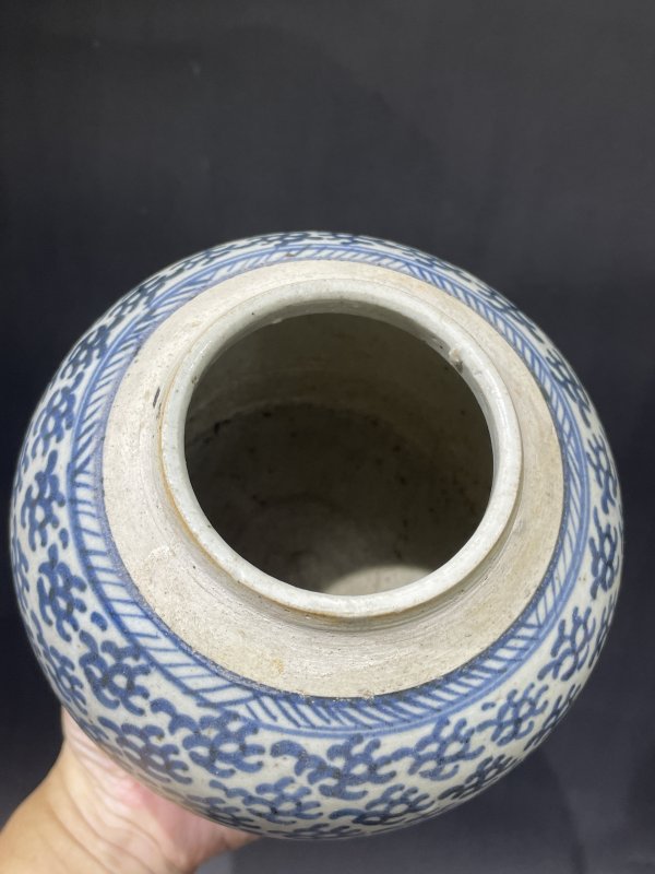 清青花太阳花罐 - 图5