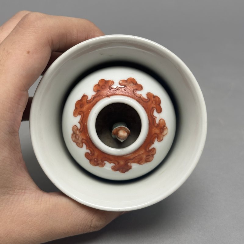 清晚期 粉彩人物图公道杯 - 图5