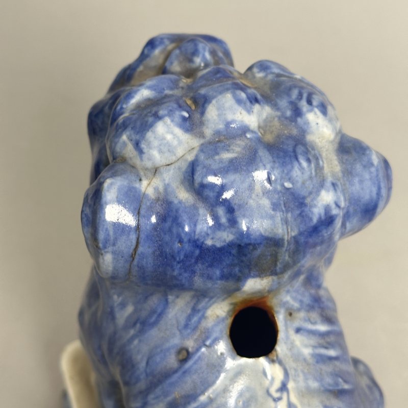 清晚期 青花狮子摆件 - 图9