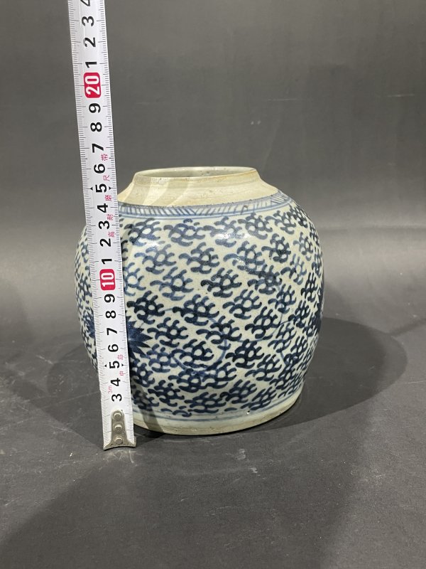 清青花太阳花罐 - 图7