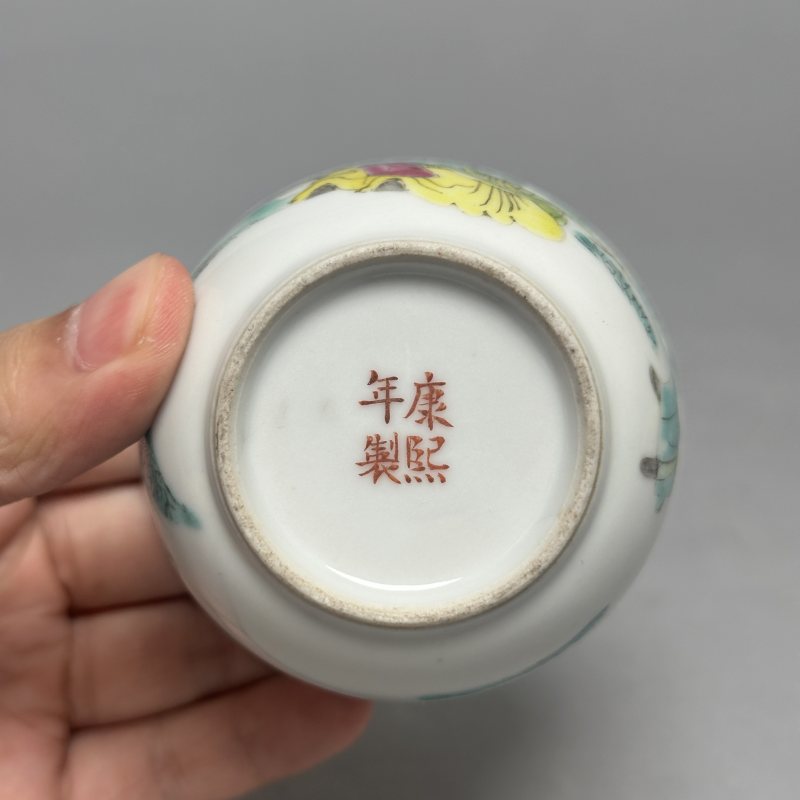 清晚期 粉彩人物图公道杯 - 图7