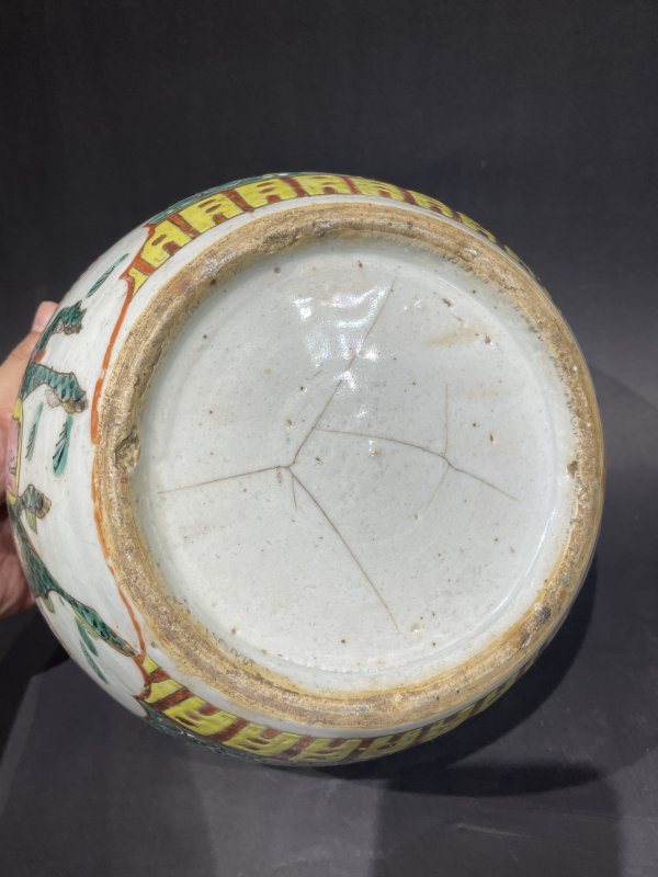 清粉彩骑麟送子纹罐 - 图7