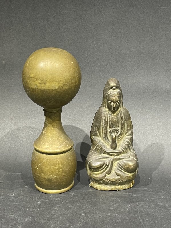 旧铜件两个 - 图1
