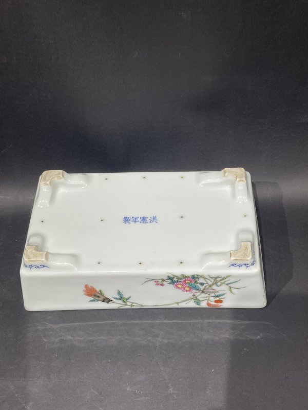 民国粉彩花卉水仙盆 - 图6