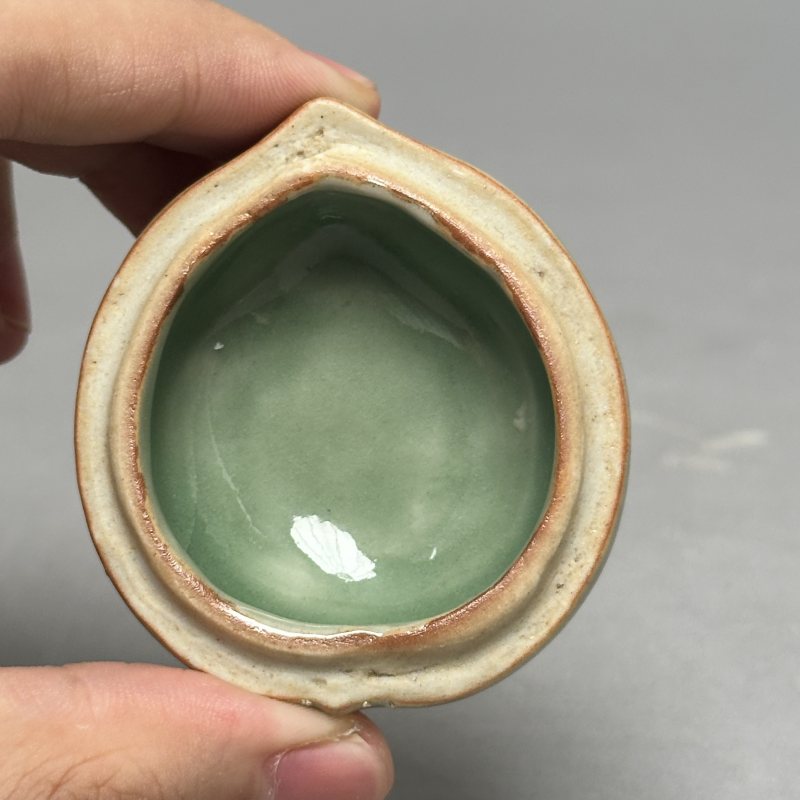 清晚期 青釉印泥盒 - 图7