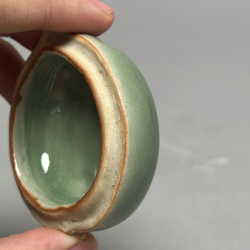 清晚期 青釉印泥盒 - 图8