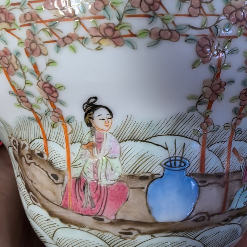 清晚期 粉彩仙人乘槎折腰盖碗 - 图9