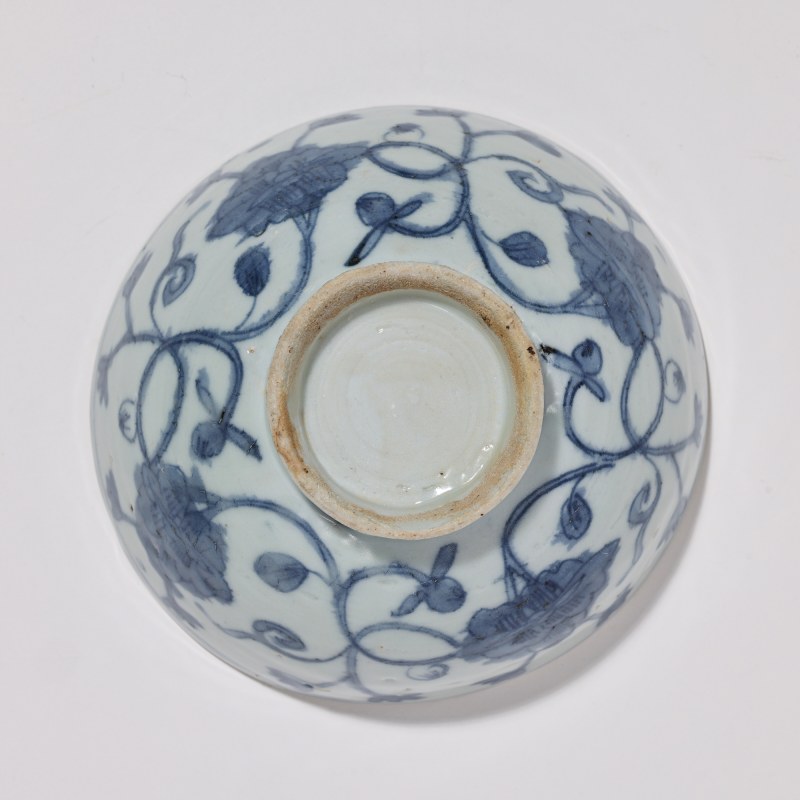 明 青花缠枝花卉纹碗 - 图5