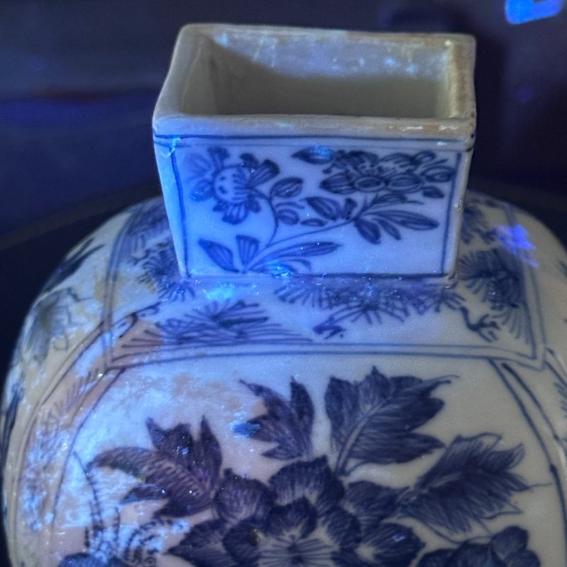 清康熙 青花花卉纹四方瓶 - 图14