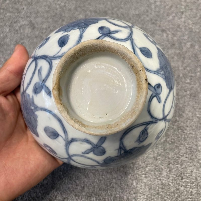 明 青花缠枝花卉纹碗 - 图7