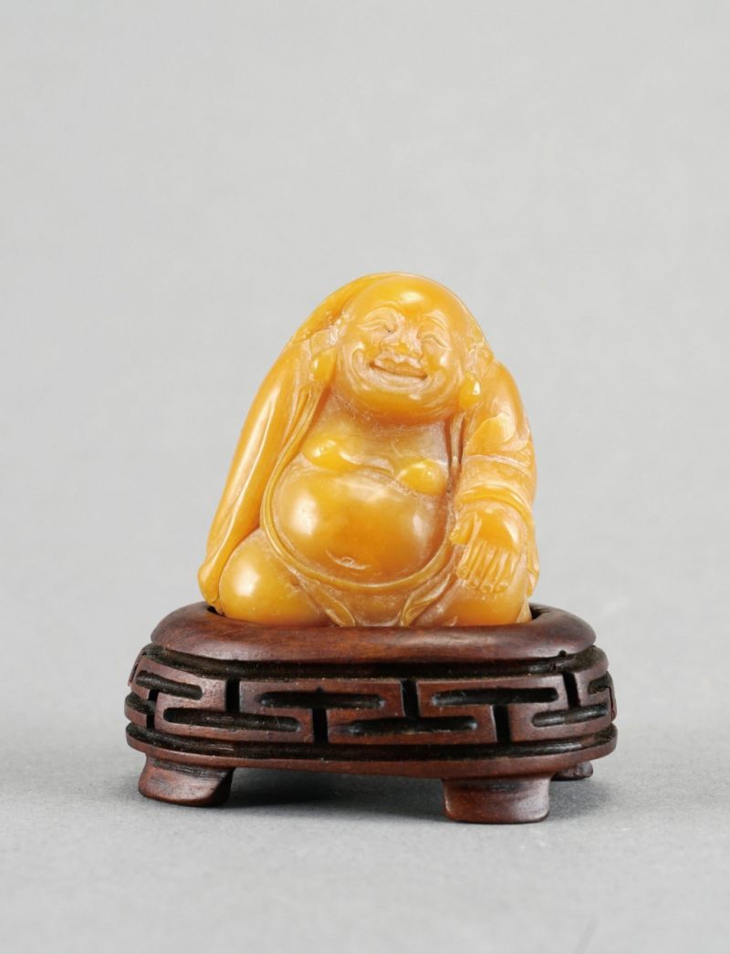    田黃人物擺件（連座） - 图1
