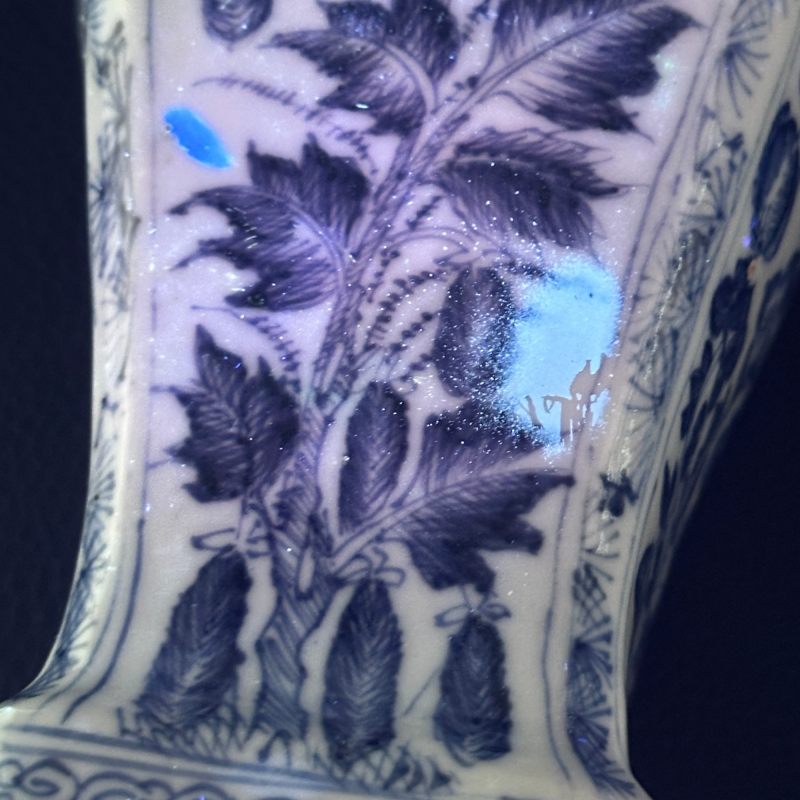 清康熙 青花花卉纹四方瓶 - 图17