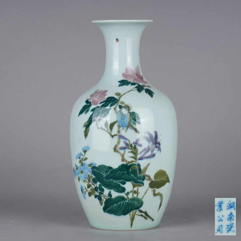 民国 醴陵瓷花鸟瓶