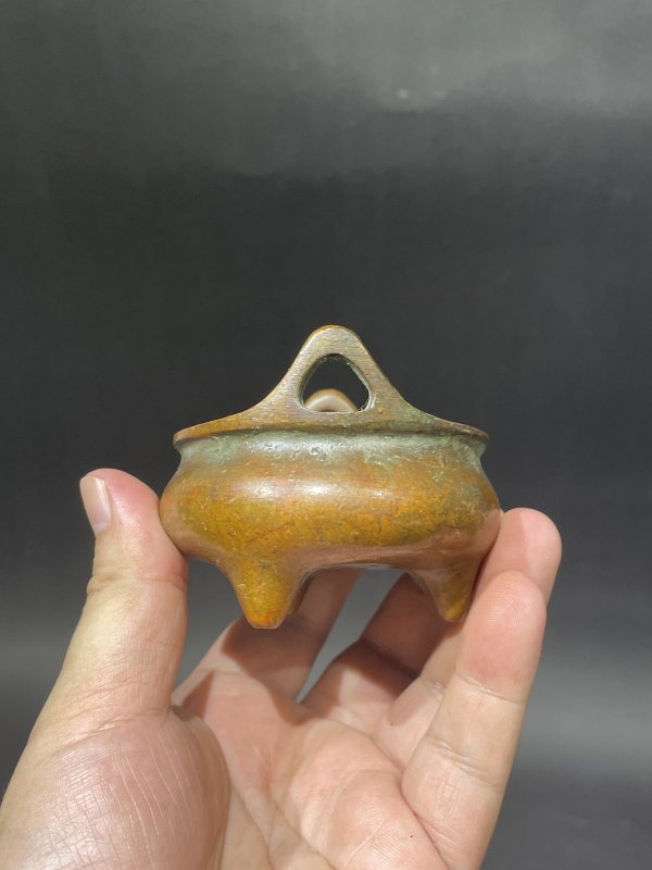 近代铜立耳小炉 - 图4