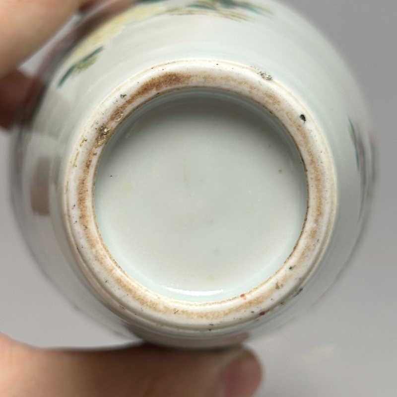清中期 粉彩花卉纹萝卜瓶 - 图10
