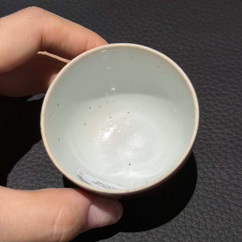 清雍正 霁红釉卧足杯 - 图6