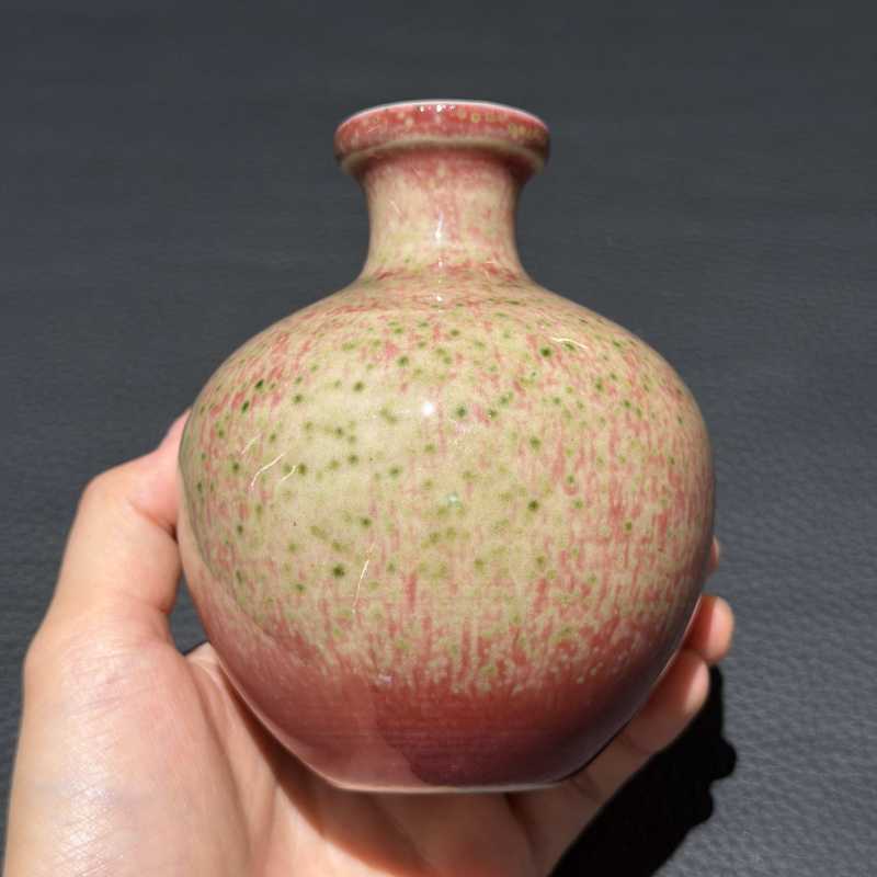 清晚期 豇豆红釉石榴尊 - 图4