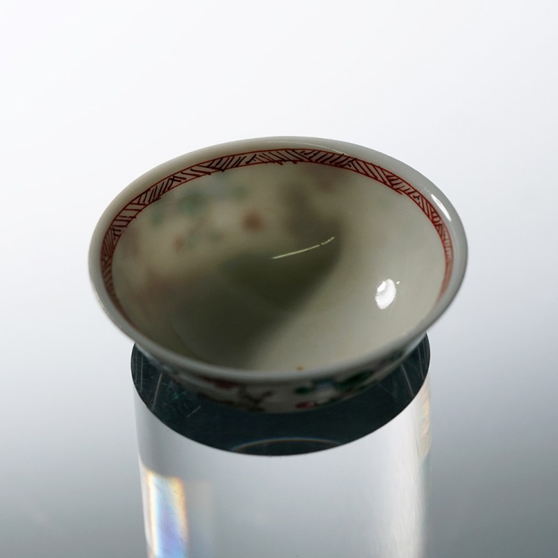 清康熙 五彩清白礼贵鱼藻纹小杯 - 图10