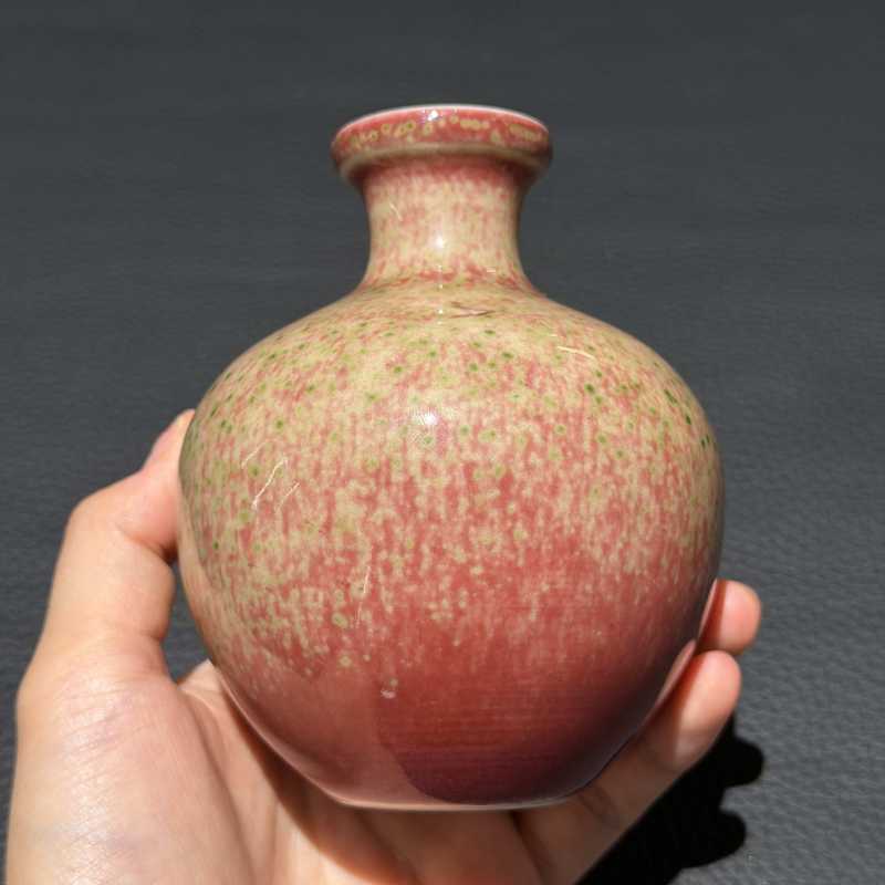 清晚期 豇豆红釉石榴尊 - 图5