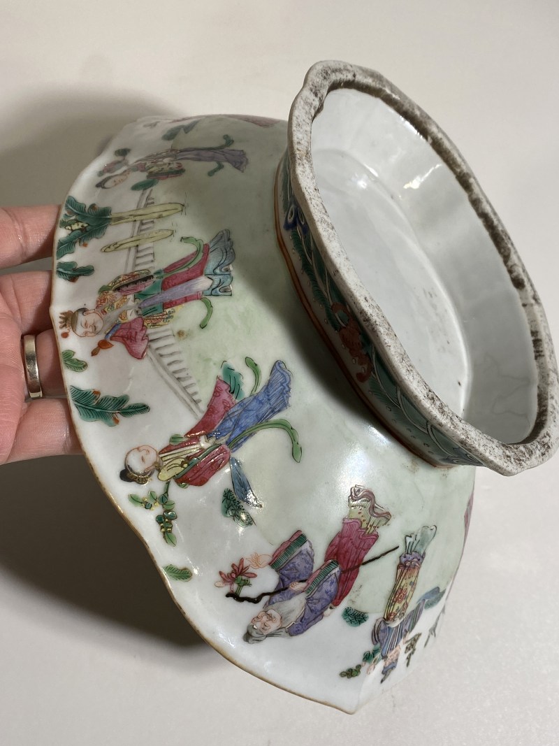 清道光 粉彩十二花神海棠碗 - 图20