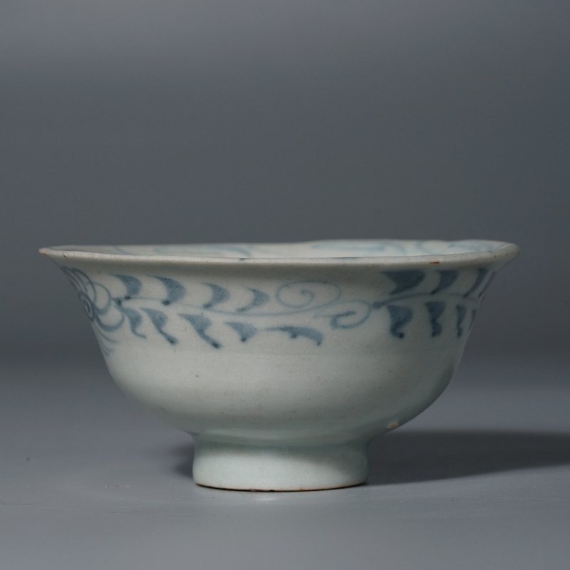 元 青花缠枝菊寿字纹杯 - 图3