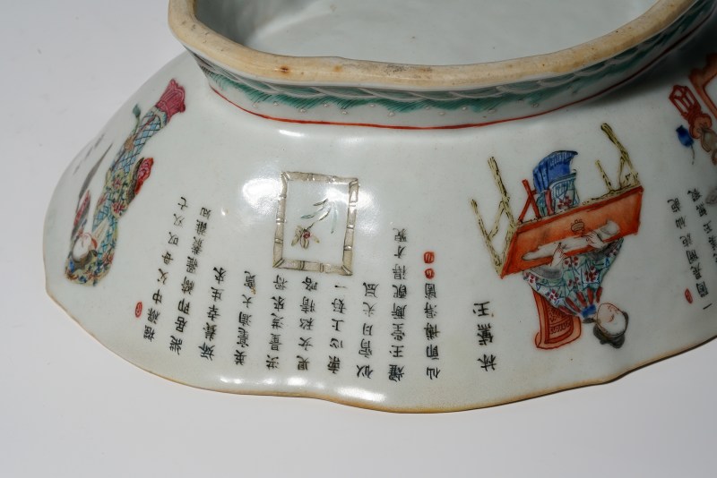 清道光 粉彩红楼梦故事图海棠碗 - 图11