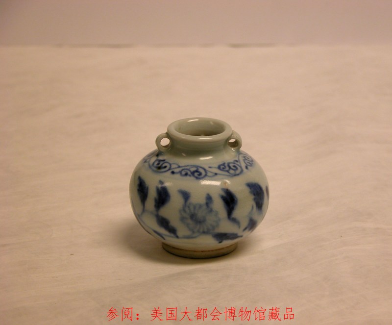 元  青花卷草纹双系小罐 - 图15