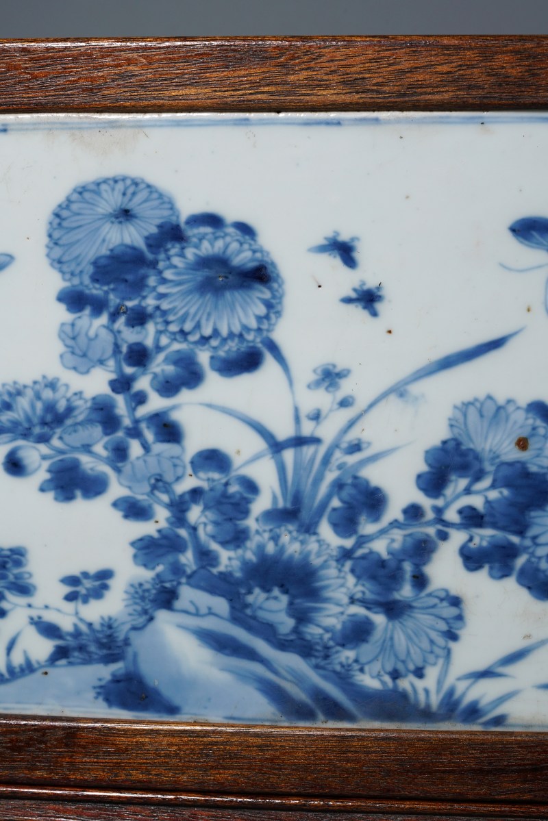清康熙 青花山水绘画插屏 - 图13