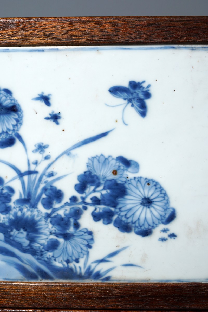 清康熙 青花山水绘画插屏 - 图14