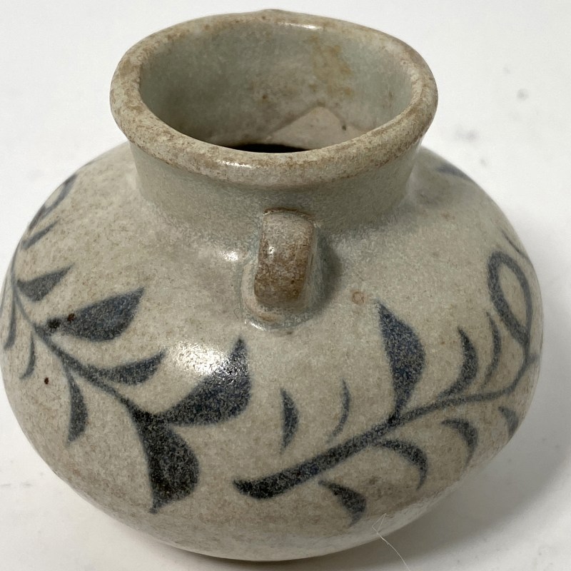 元  青花卷草纹双系小罐 - 图3