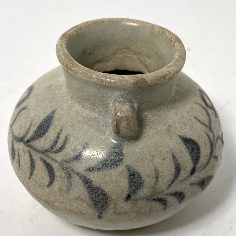 元  青花卷草纹双系小罐 - 图5